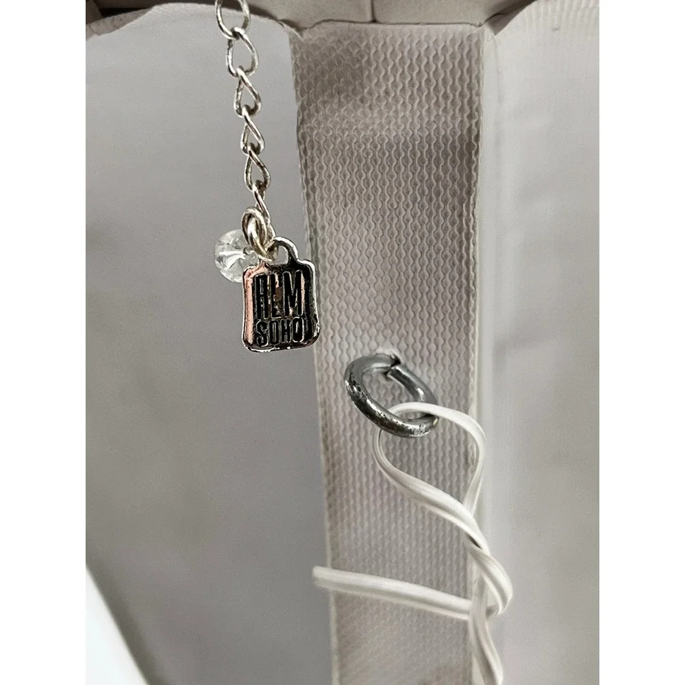 Robert Lee Morris Silver & leather charm chain Two Tone Necklace - Picture 5 of 11